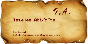 Istenes Abiáta névjegykártya